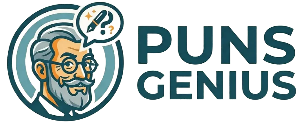 Puns Genius Official Website Logo, featuring the brand mark and typography.